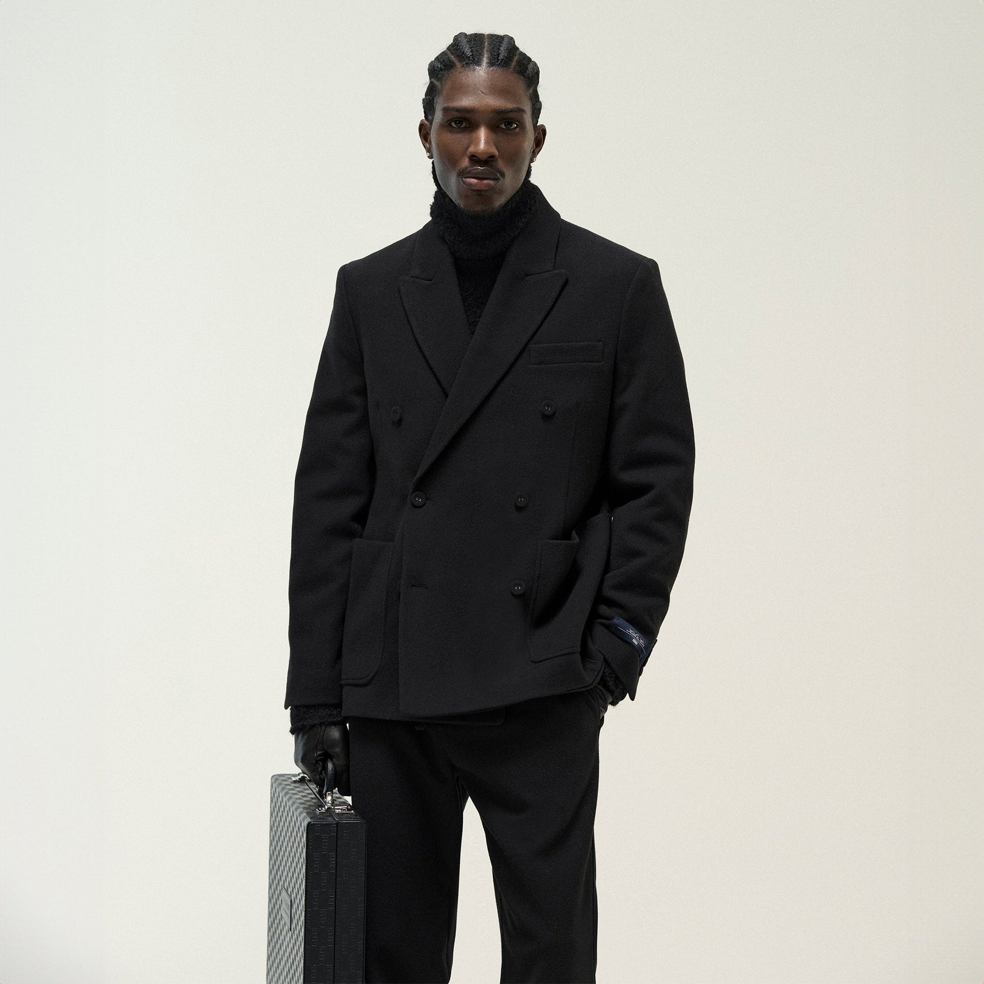 Blazer Julius en jersey feutré Kith - Noir