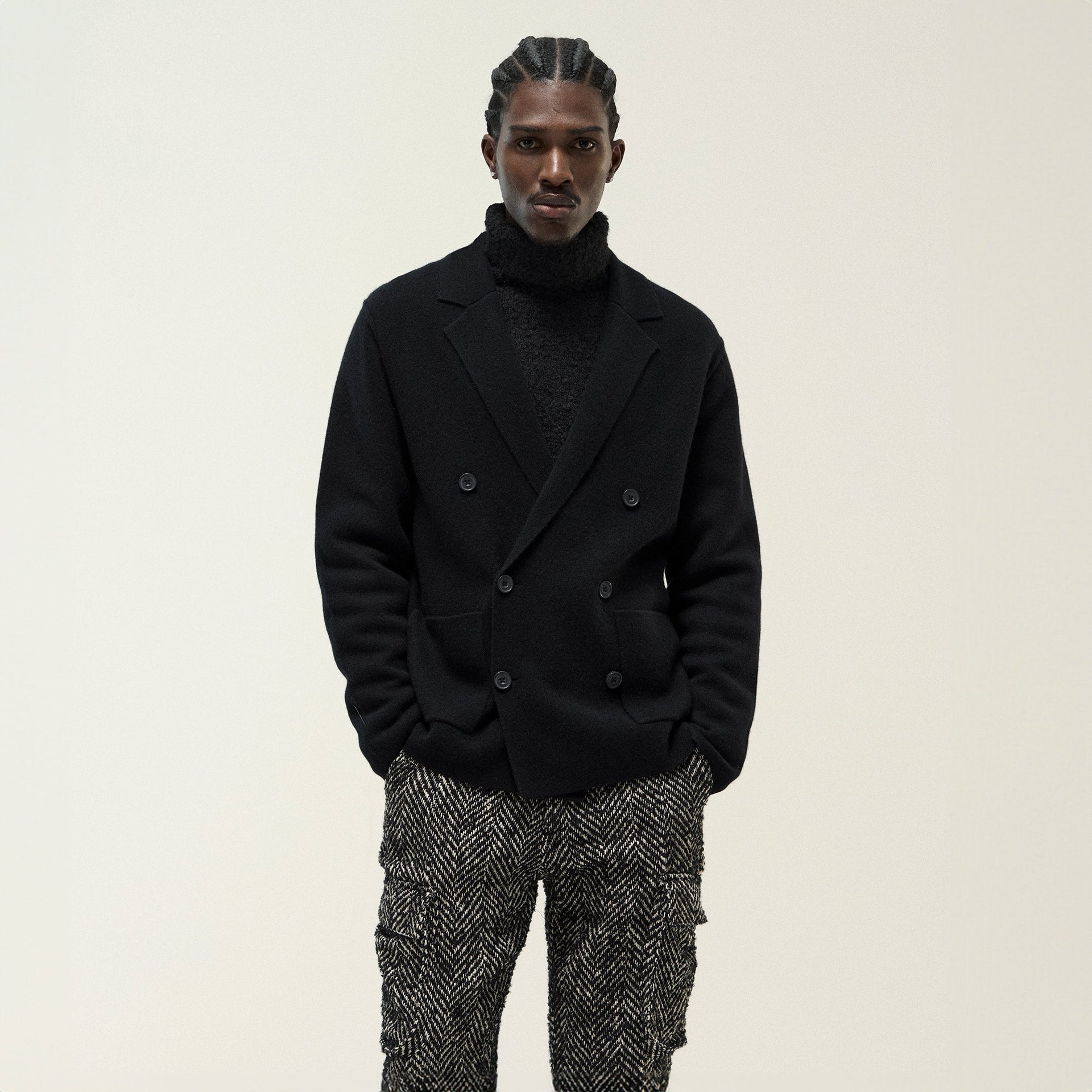 Blazer croisé &Kin Cashmere Raya - Noir