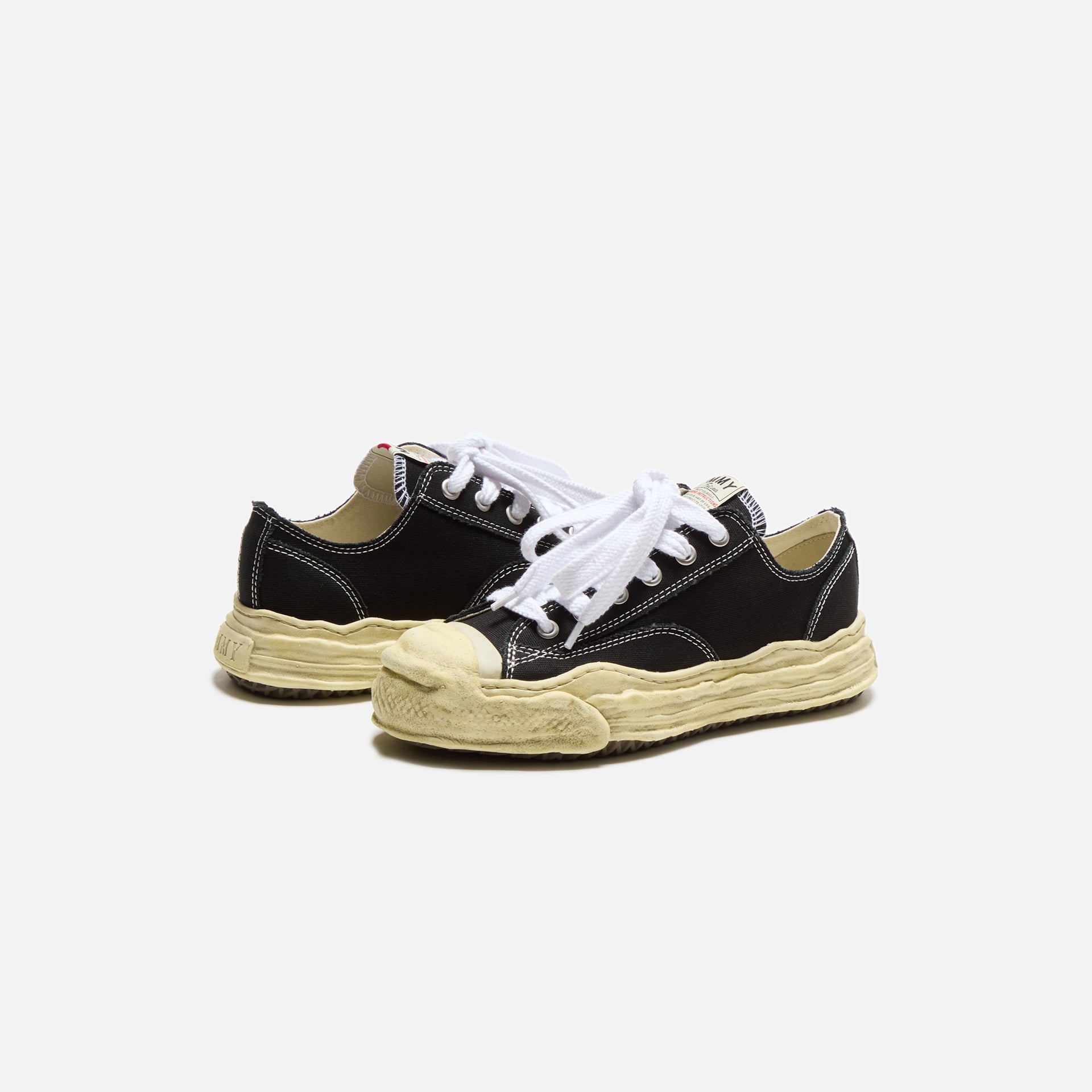 Mihara Yasuhiro Hank Original Sole Low Top - Teinture en pièce noire