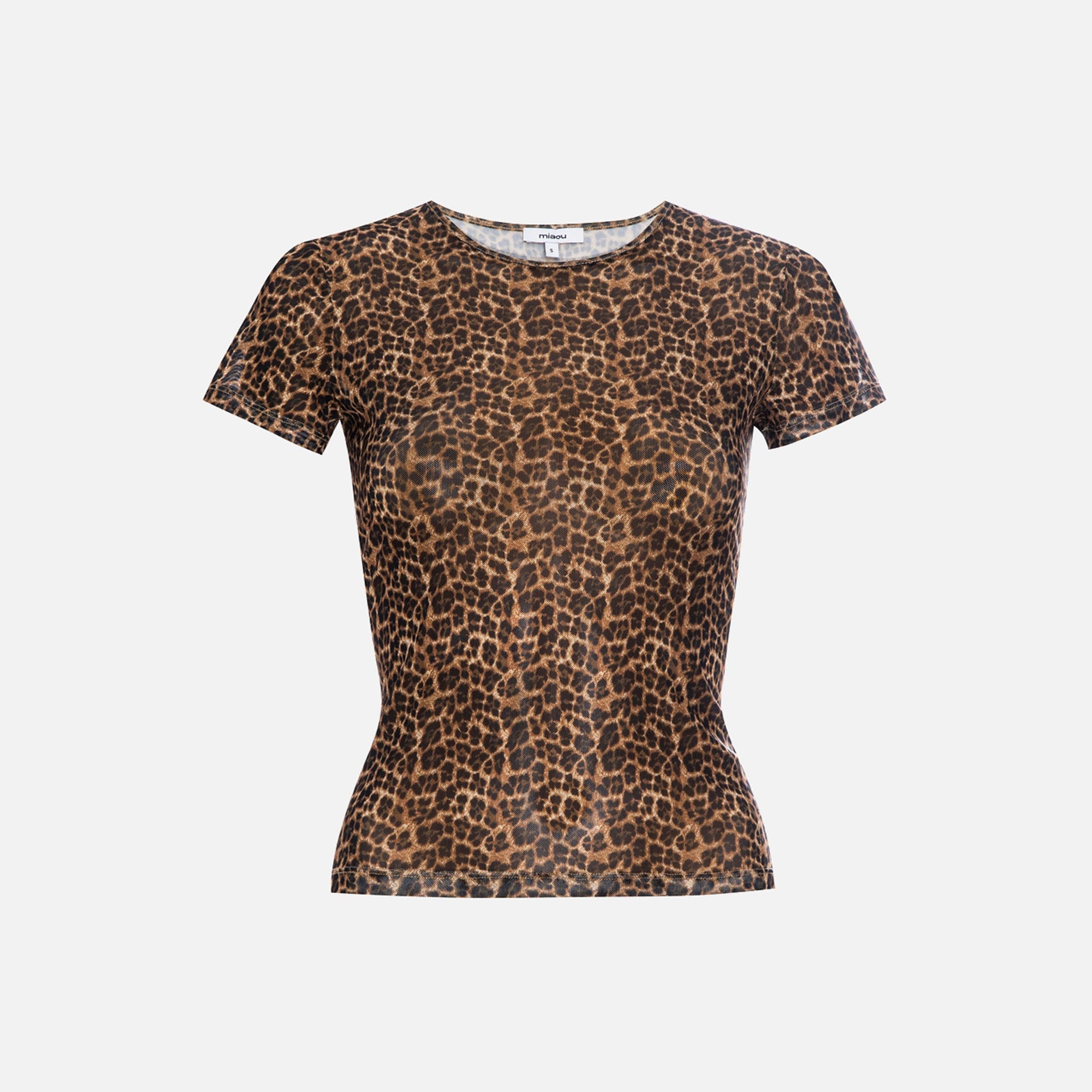 T-shirt court Miaou - Léopard