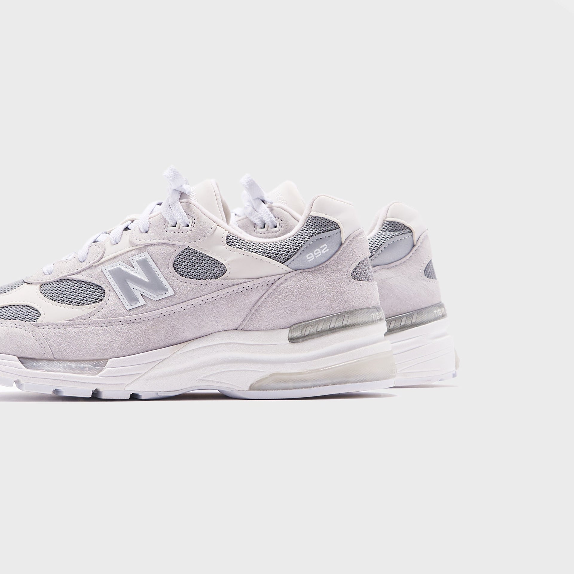 New Balance 992 Made in USA - White / Silver Metalic