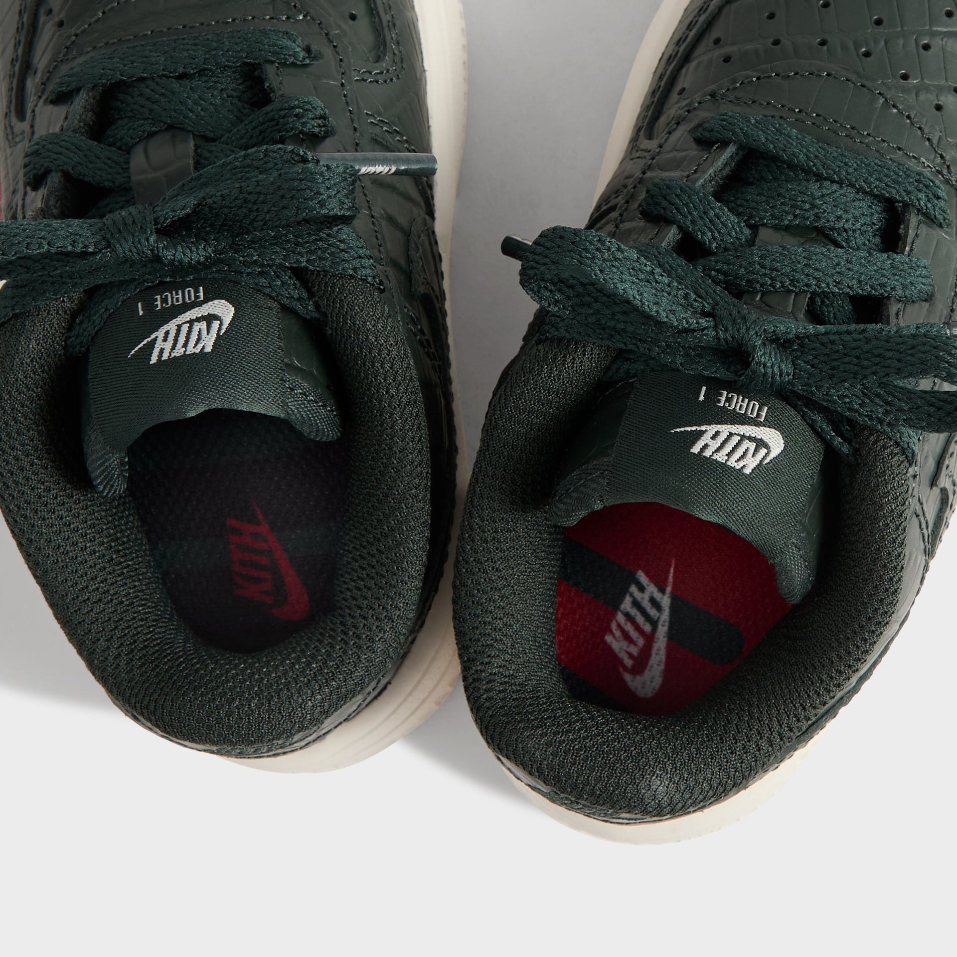 Kith for Nike TD Air Force 1 - Black Spruce / Phantom / Varsity Red