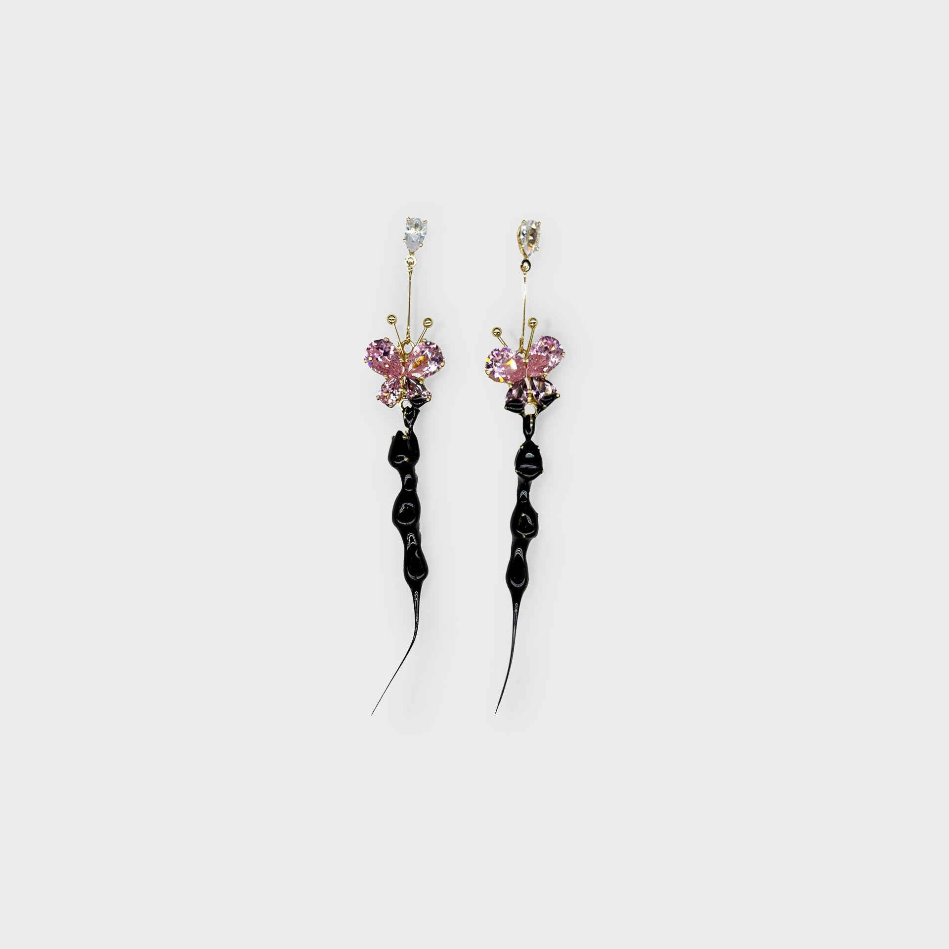 Boucles d'oreilles papillon Ottolinger - Or / Noir