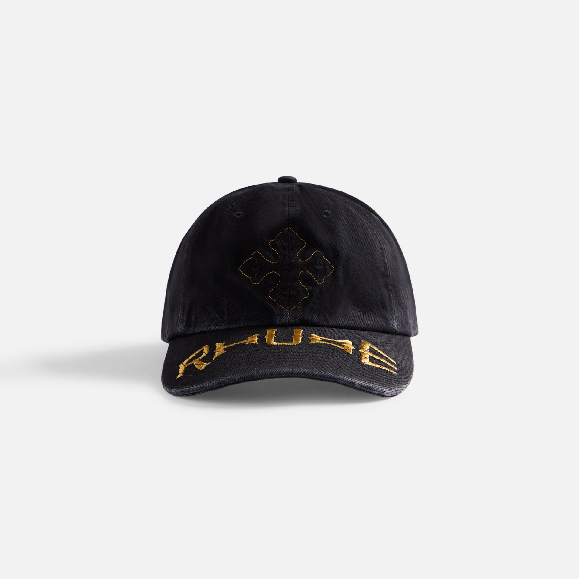 Casquette Rhude Cross Denim 6 panneaux - Noire