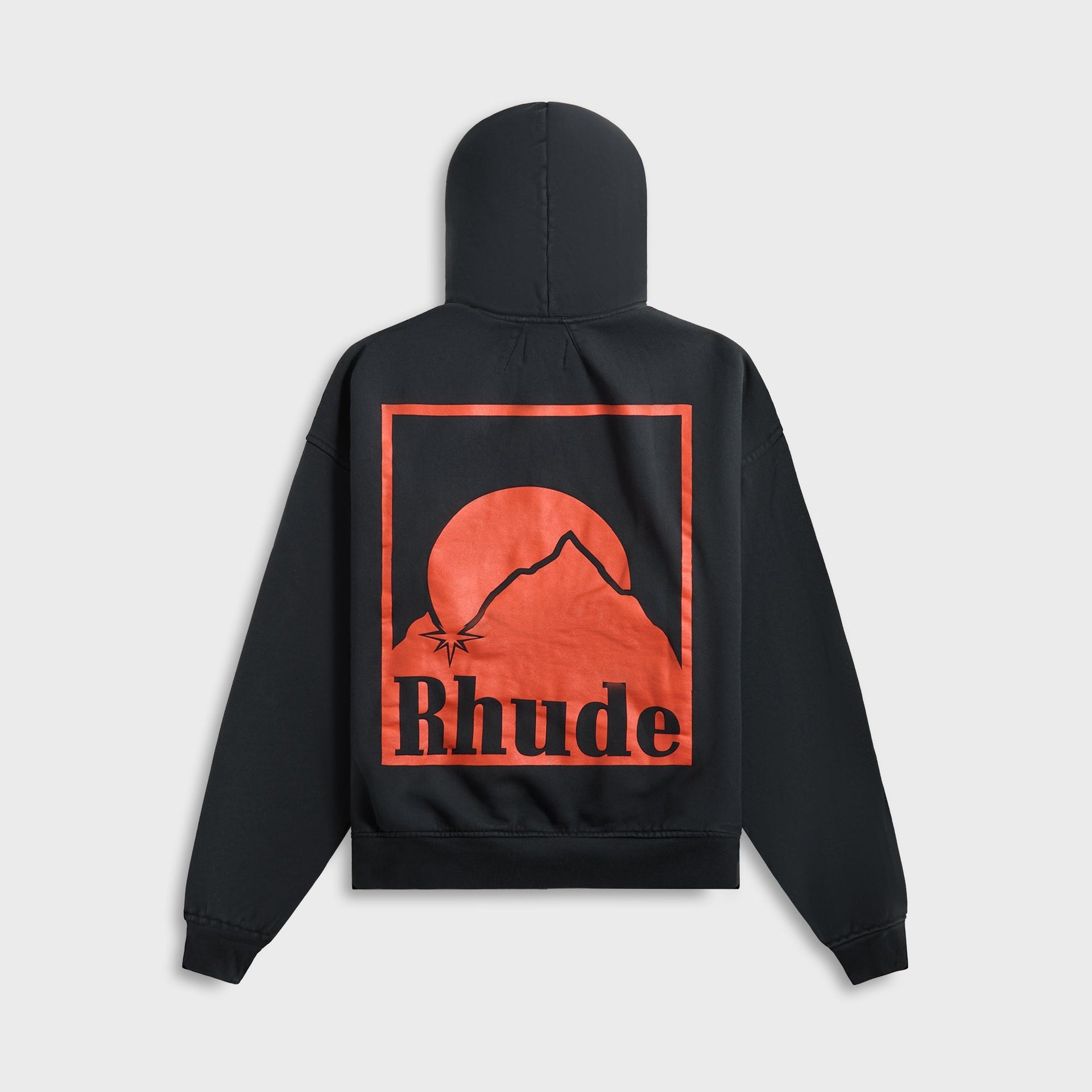 Rhude Moonlight Badge Full-Zip Hoodie - Vintage Black