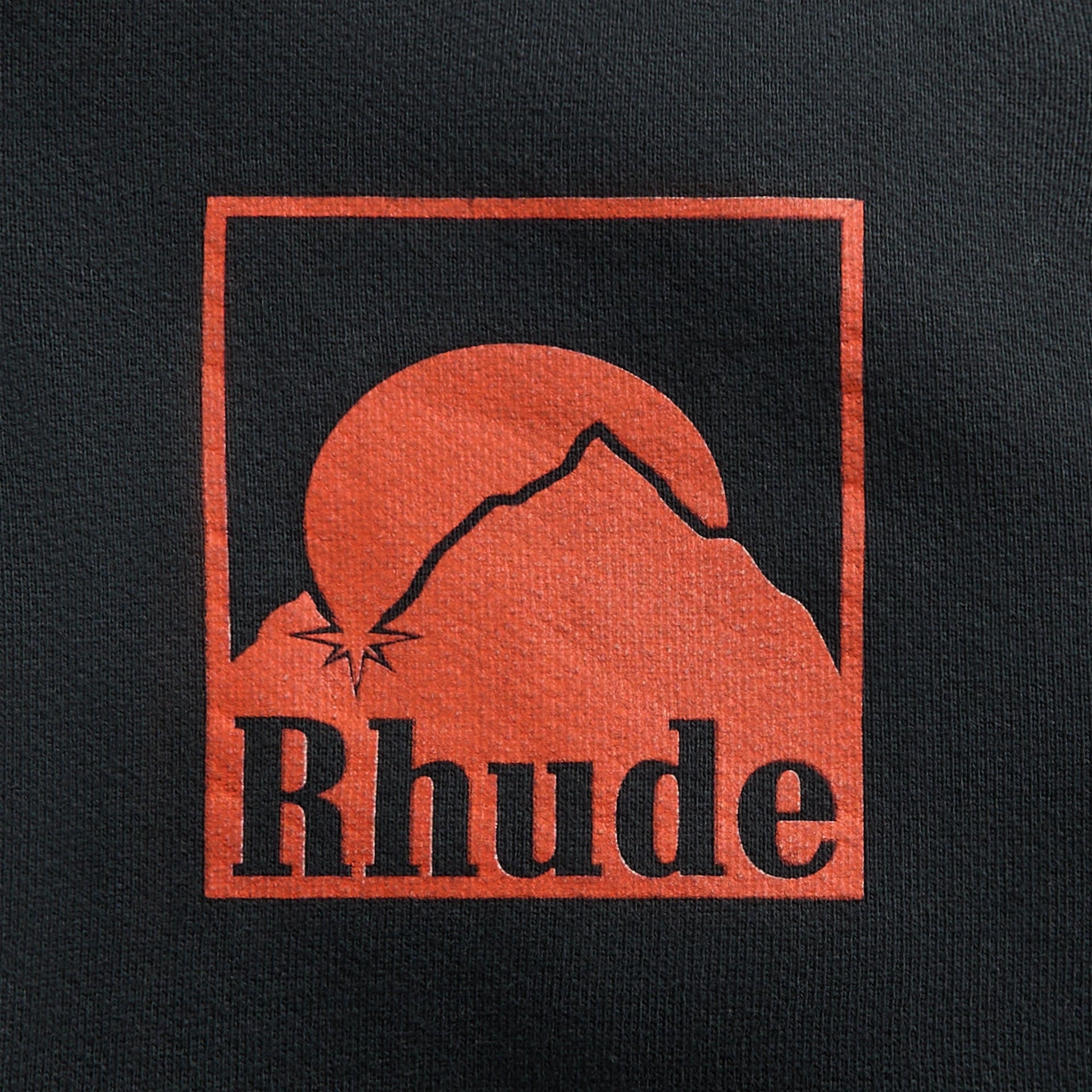 Rhude Moonlight Badge Full-Zip Hoodie - Vintage Black