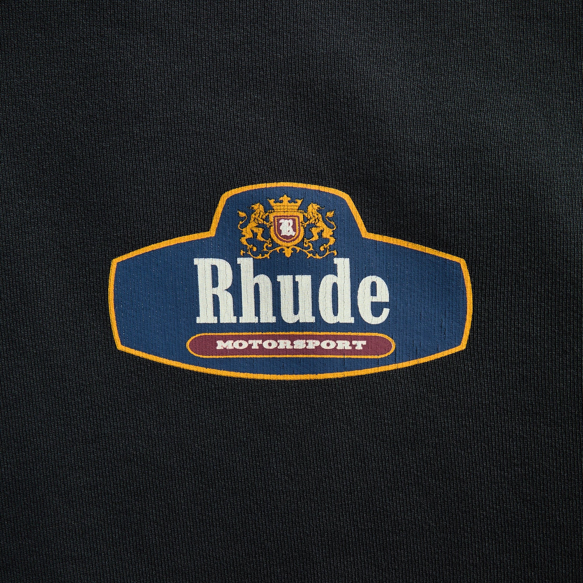 Rhude Racing Crest Zip-Up Hoodie - Vintage Black / Navy