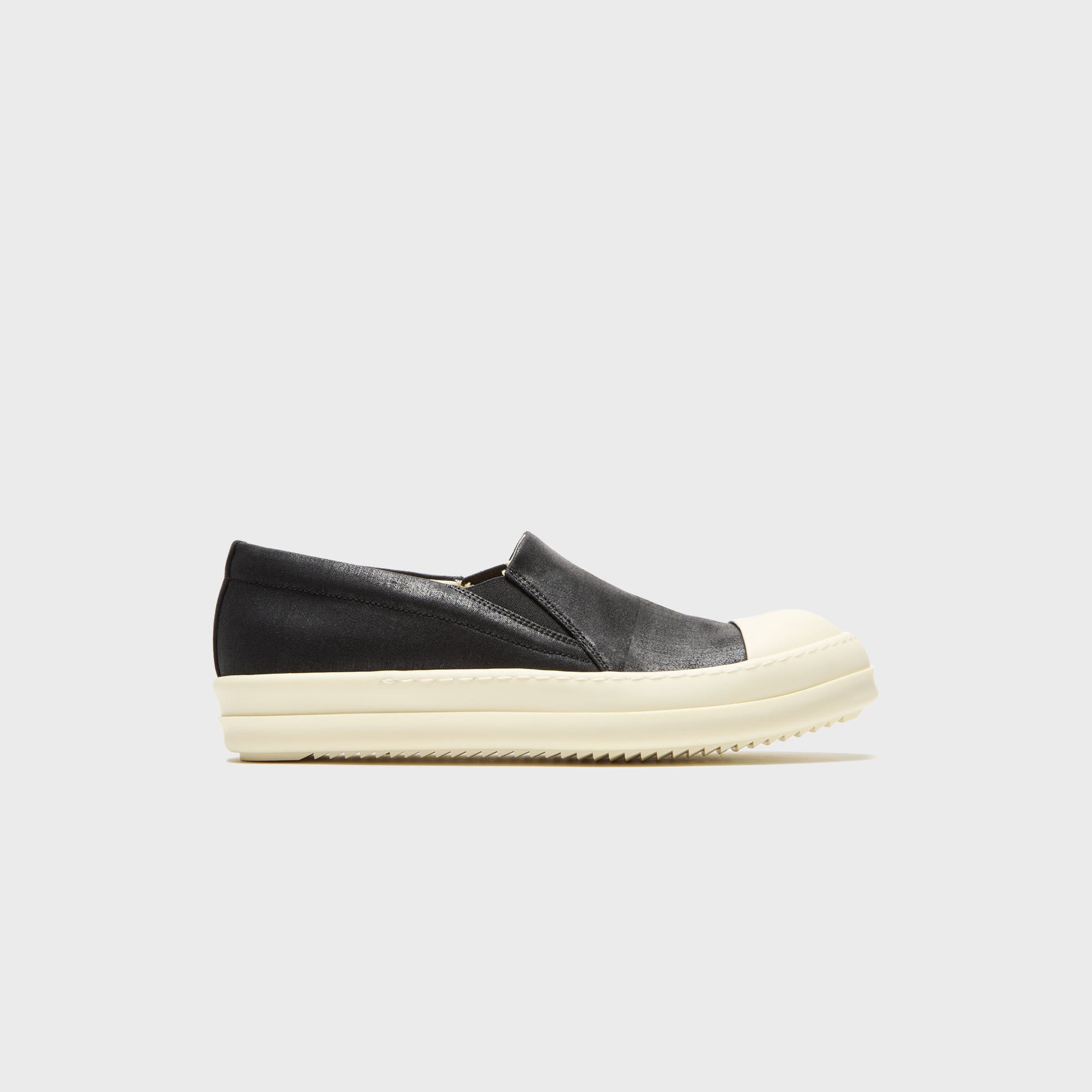 Rick Owens Boat Sneaks Scarpe - Denim Black / Milk / Milk