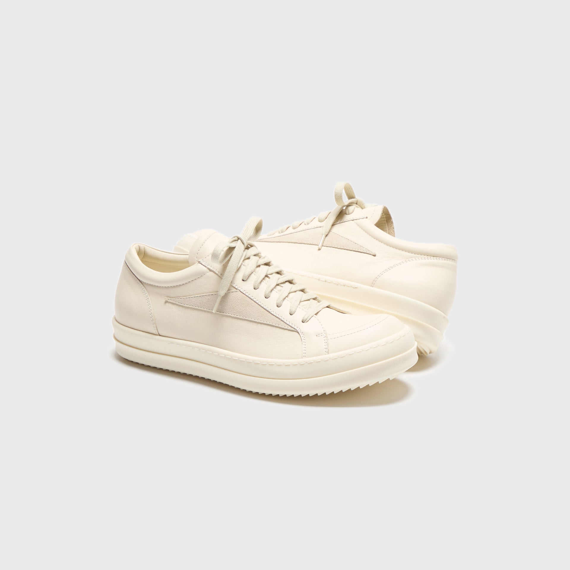 Rick Owens Vintage Sneaks - Scarpe In Pelle Milk / Milk / Milk