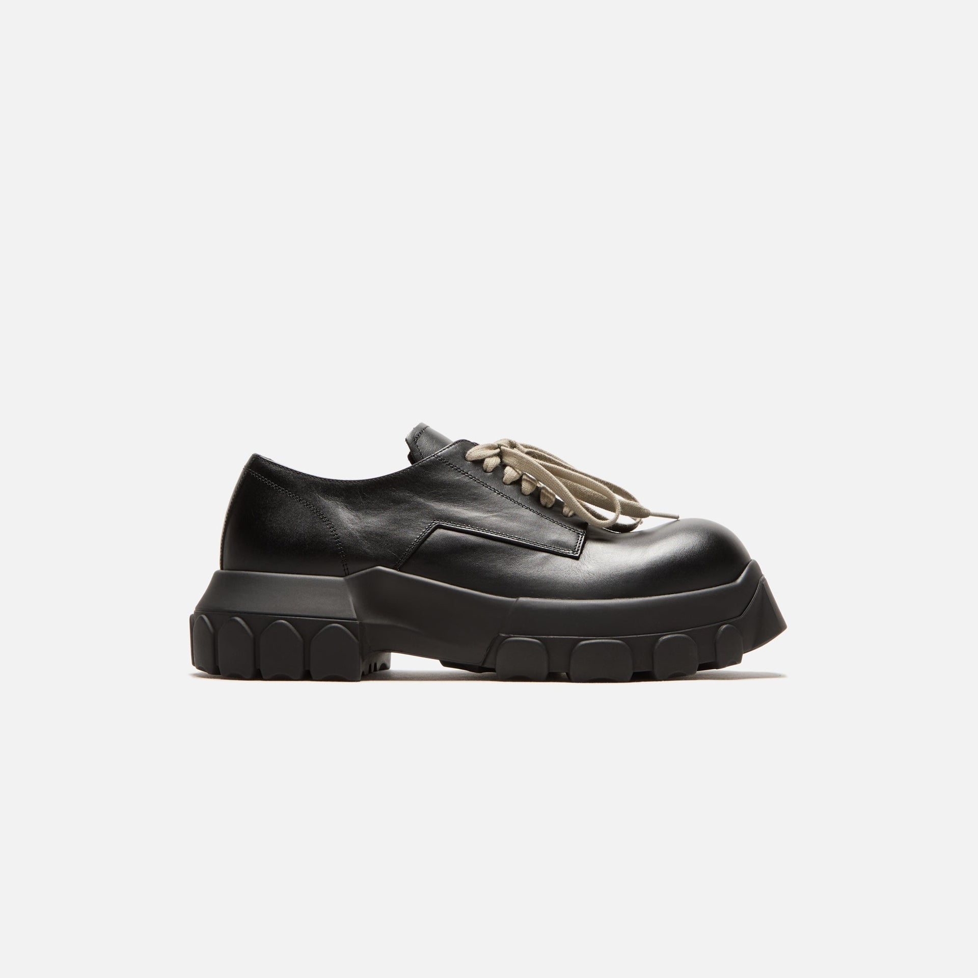 Rick Owens Laceup Bozo Tractor - Black /Black Scarpe in Pelle