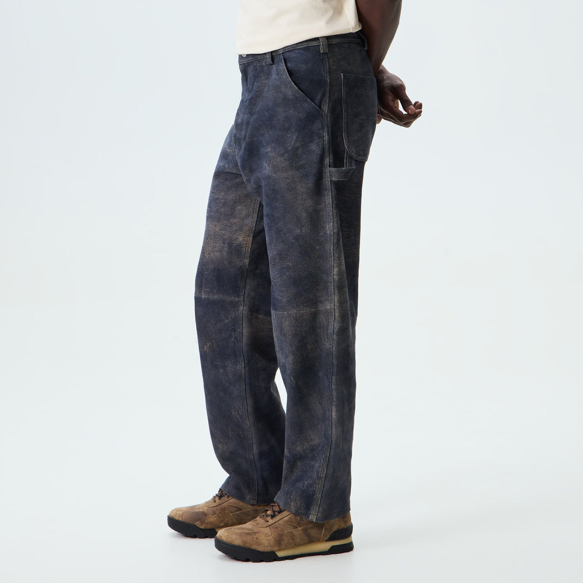 Kith 101 for SEVEN BY SEVEN Leather Painter Pant - Dark Indigo