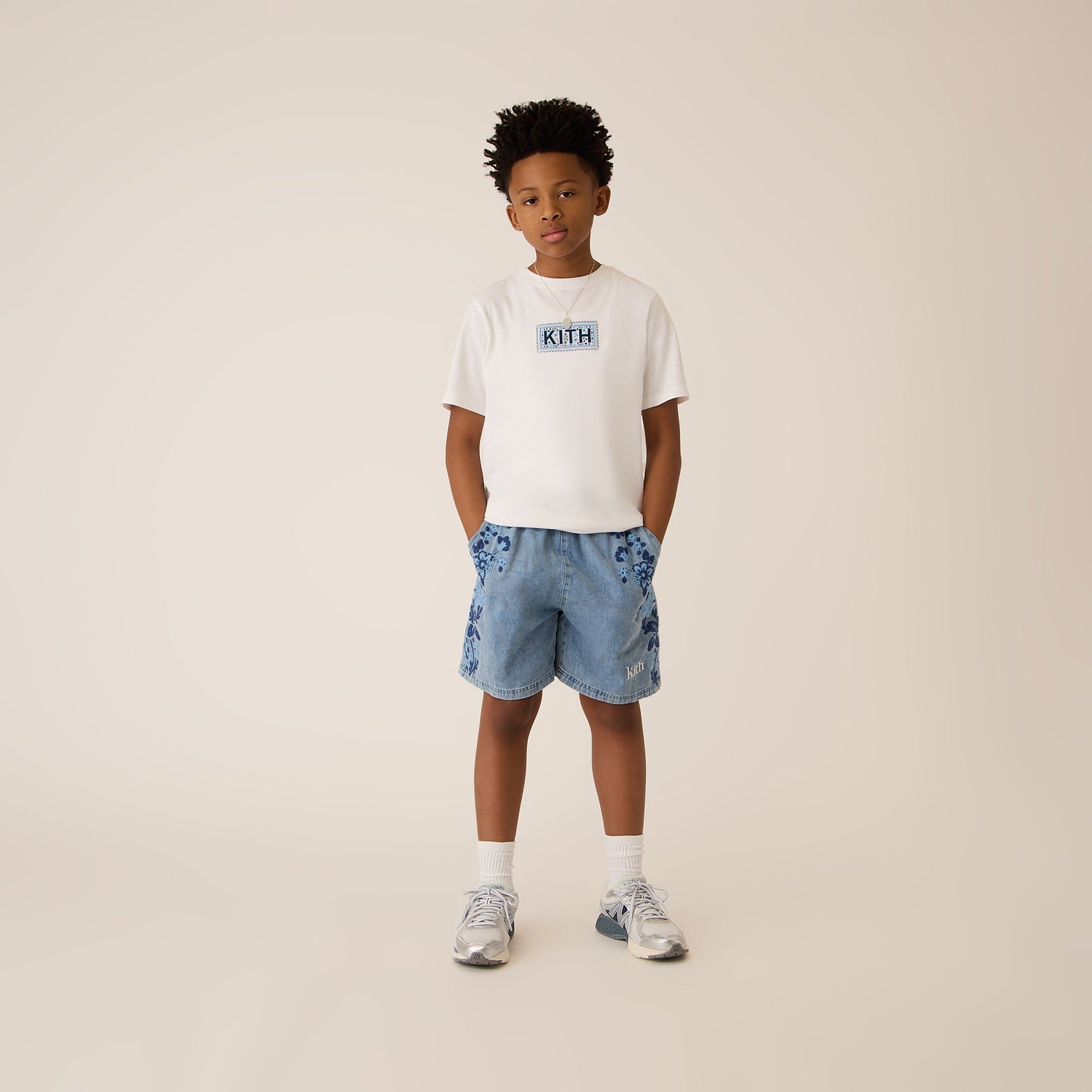 Kith Kids Needlepoint Tee - White