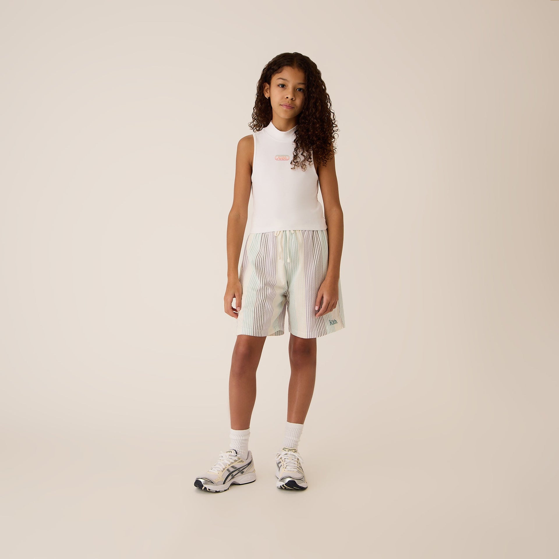 Kith Kids Striped Thompson Camp Short - Mykonos