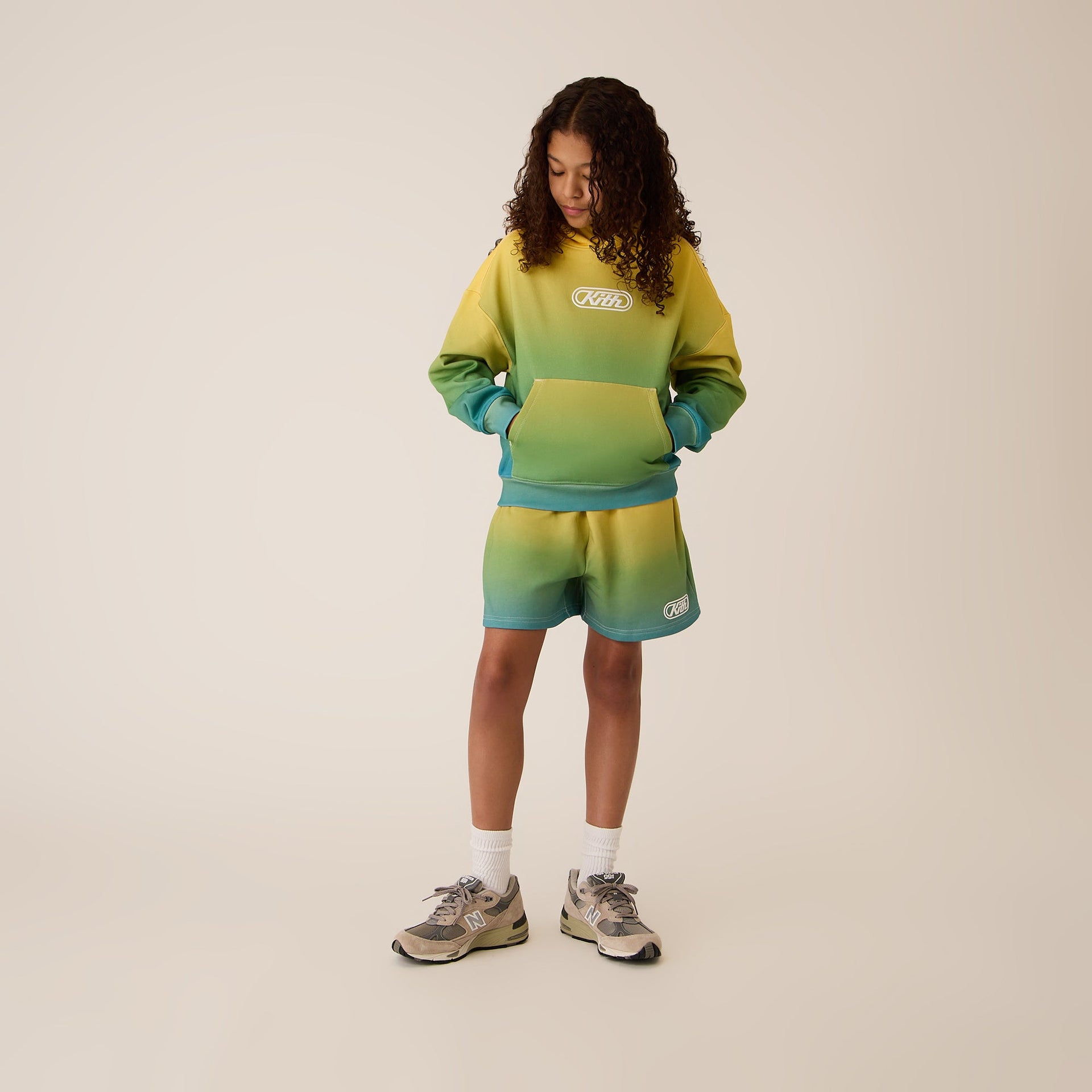 Kith Kids Ombre Nelson Pullover Hoodie - Parrot