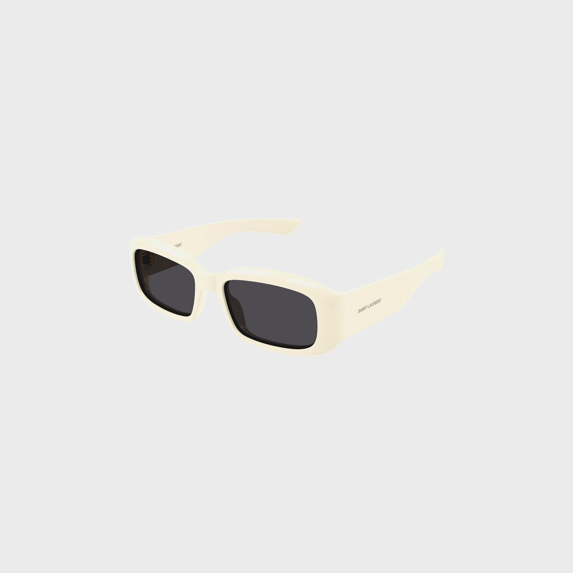 Lunettes de soleil rectangulaires Saint Laurent - Blanches