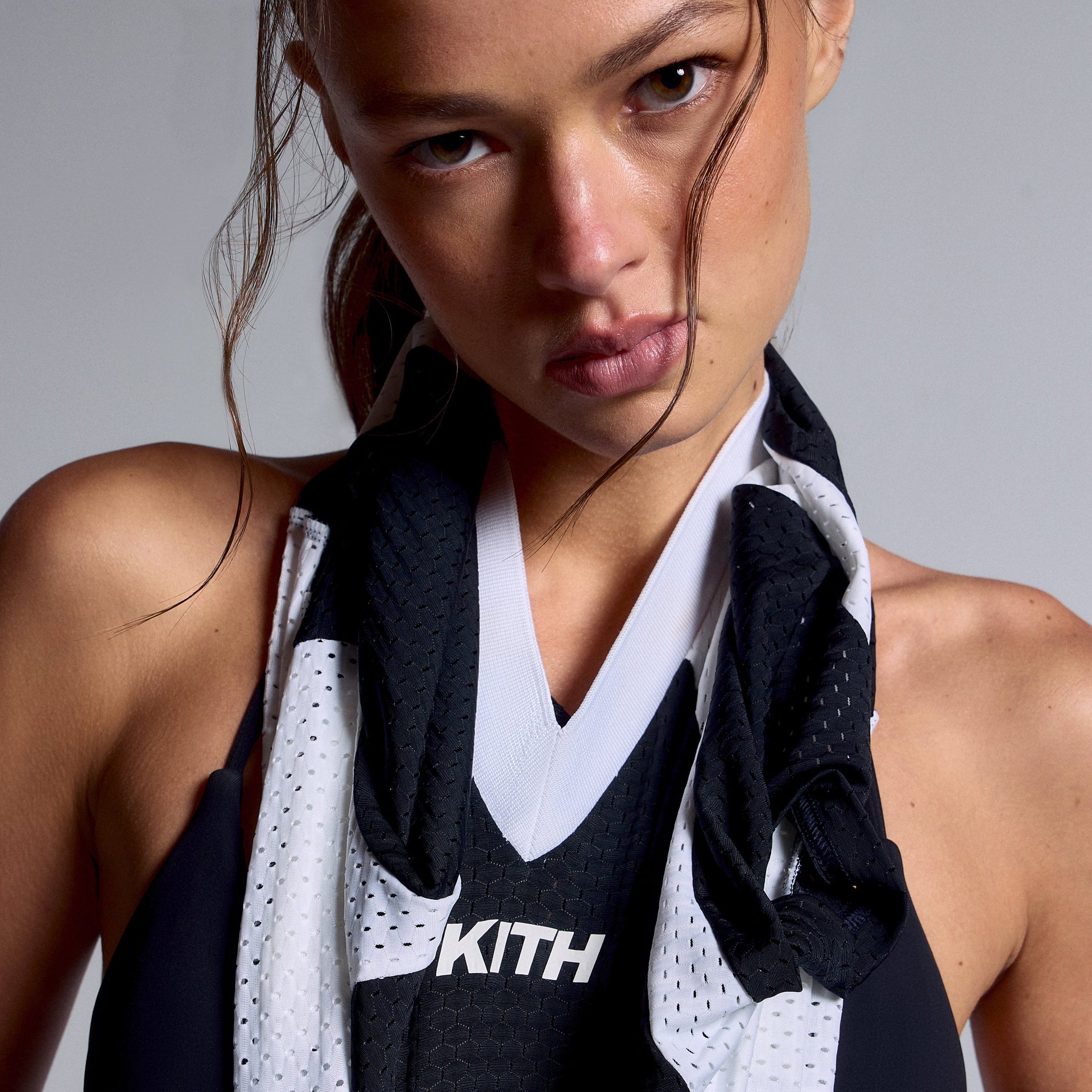 Kith Women Nicci II Paneled Mesh Tee - Black - PH