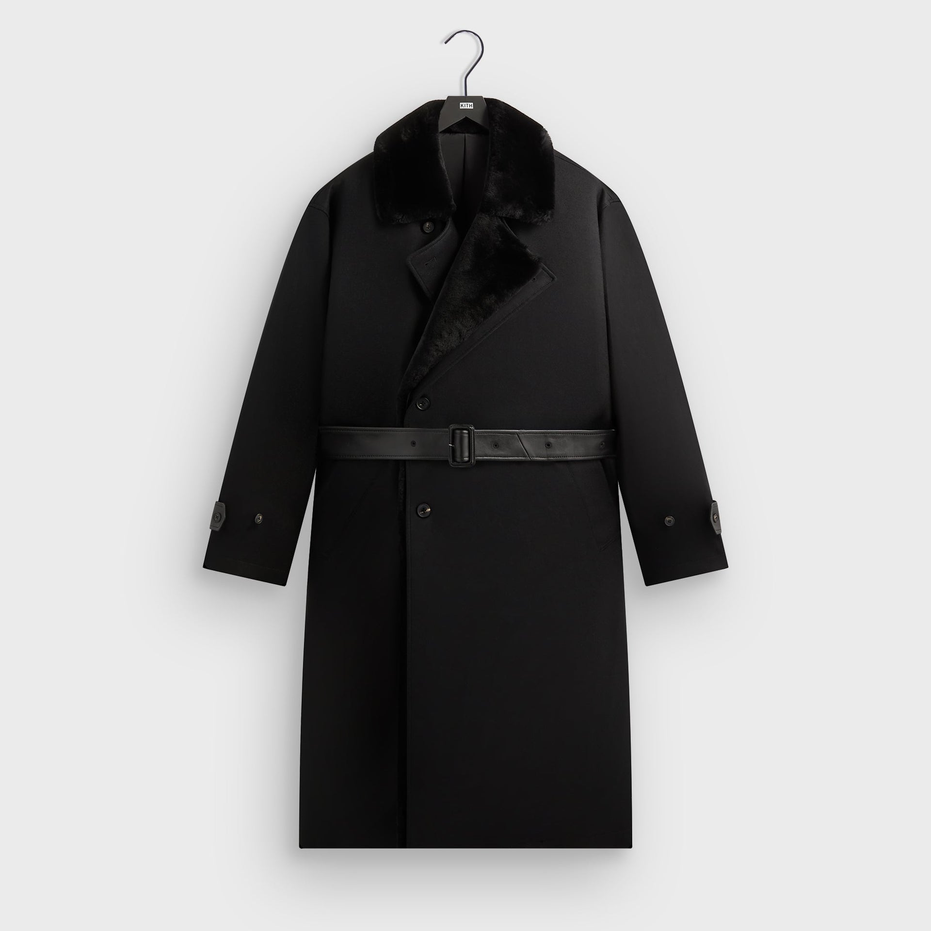 Kith 101 for ssstein Double Lapeled Double Breasted Coat - Black