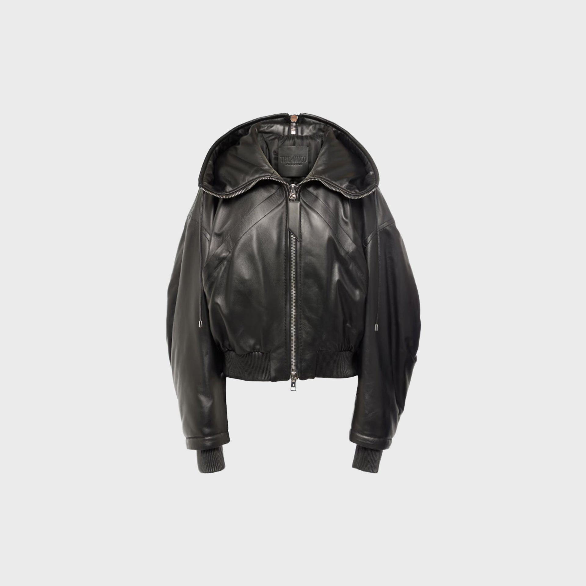 The Attico Bomber Jacket with Hood - Black