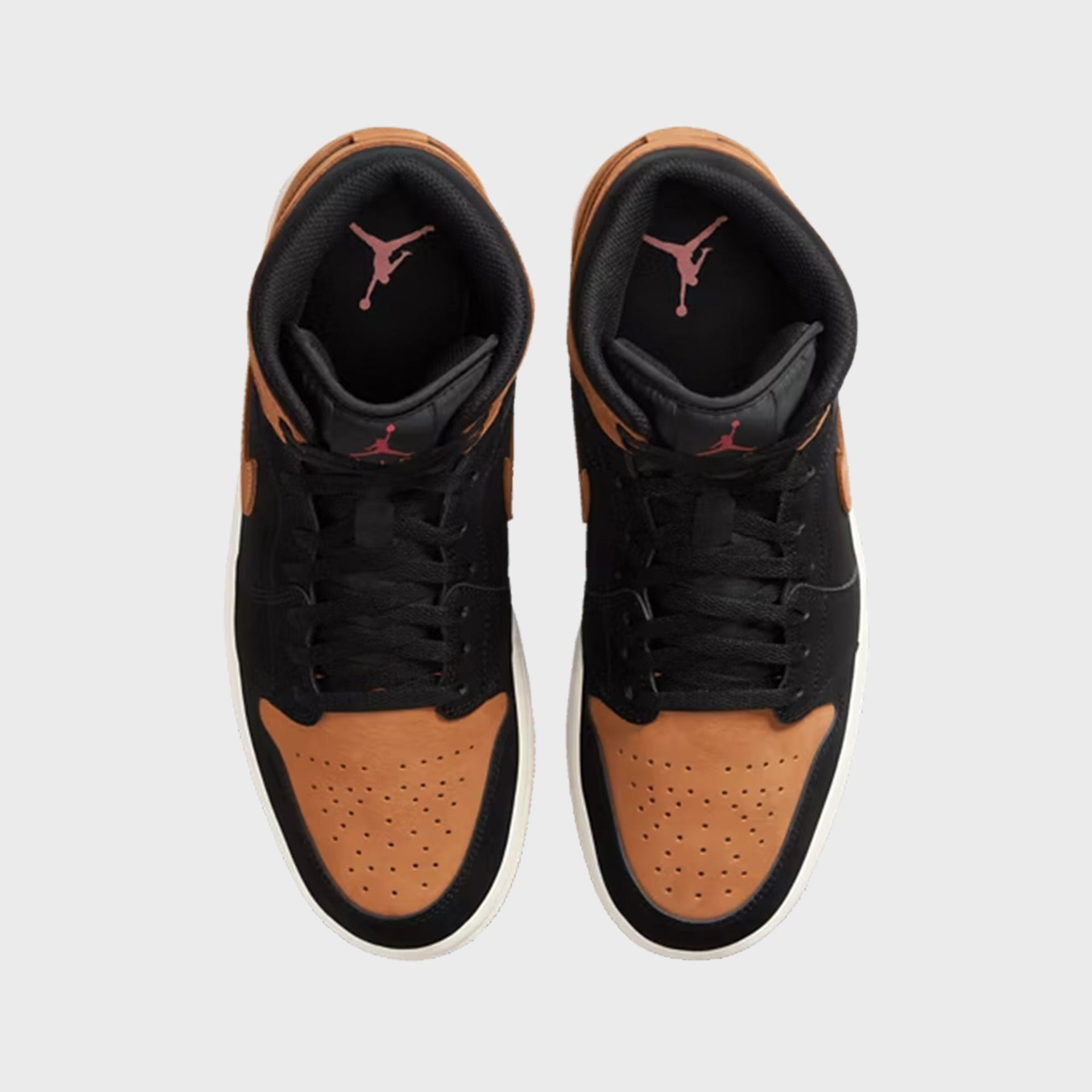 Nike Air Jordan 1 Mid SE - Black / Flax / Varsity Red / Sail