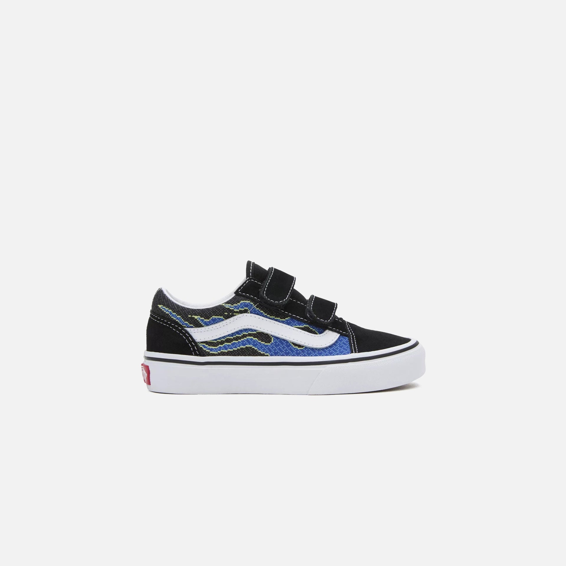 Vans Old Skool pour enfants d'âge préscolaire - Pixel Flame / Noir / Bleu
