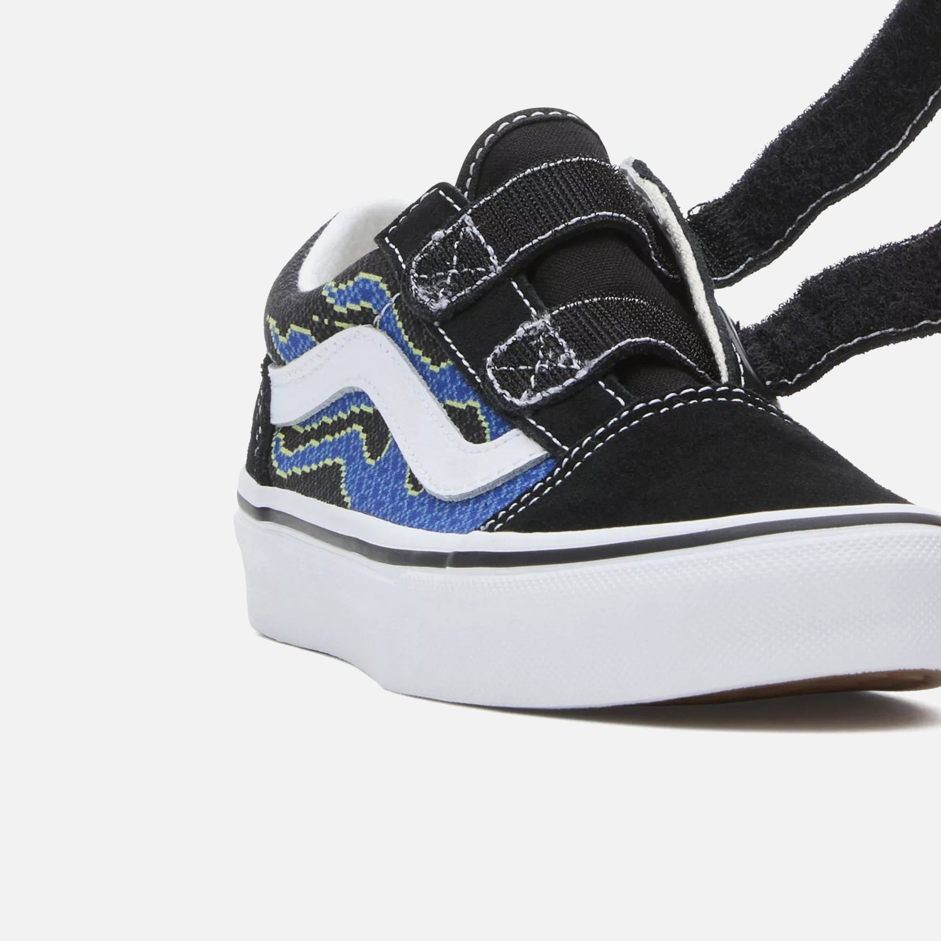 Vans Old Skool pour enfants d'âge préscolaire - Pixel Flame / Noir / Bleu