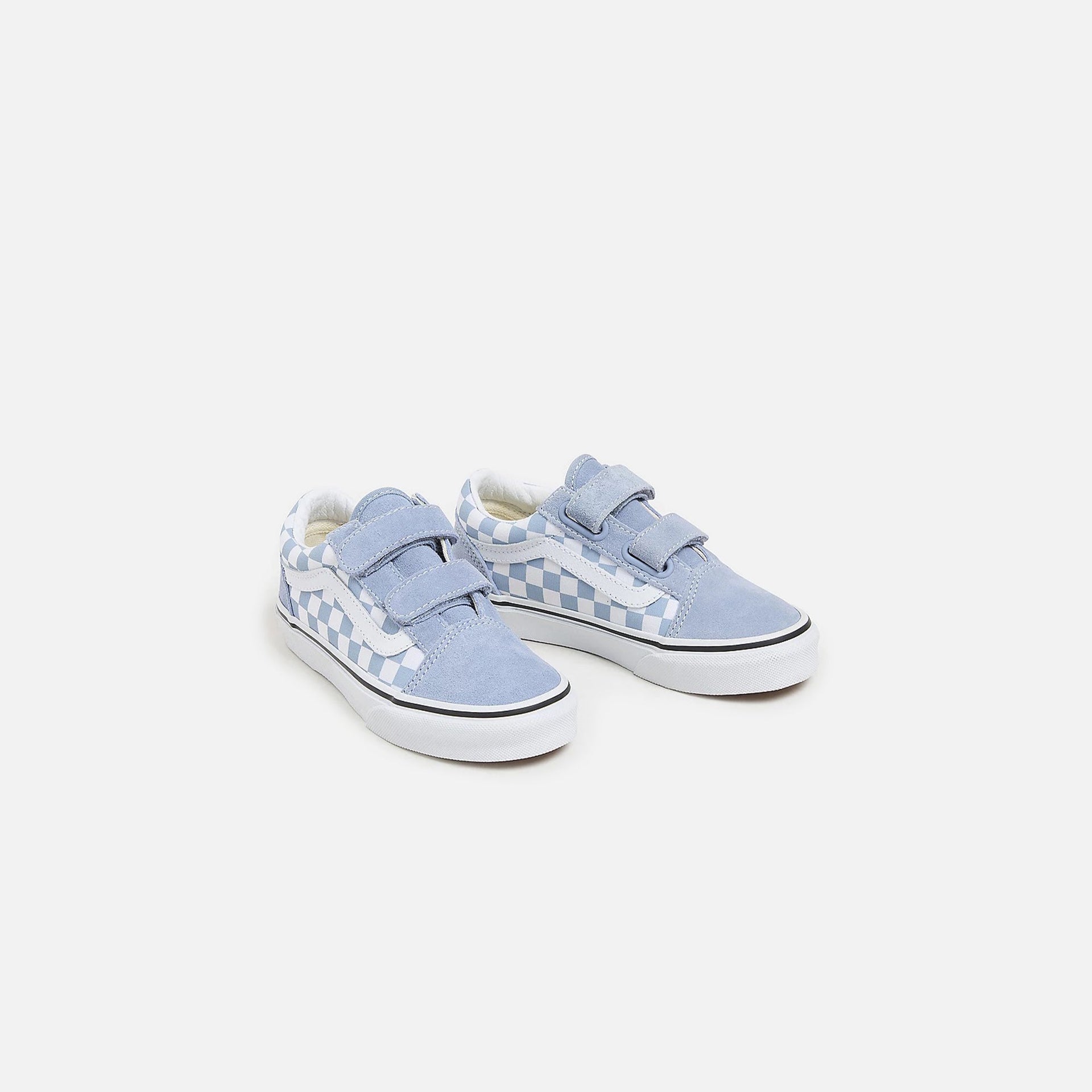 Vans Pre-School Old Skool Color Theory Checkerboard - Bleu poussiéreux