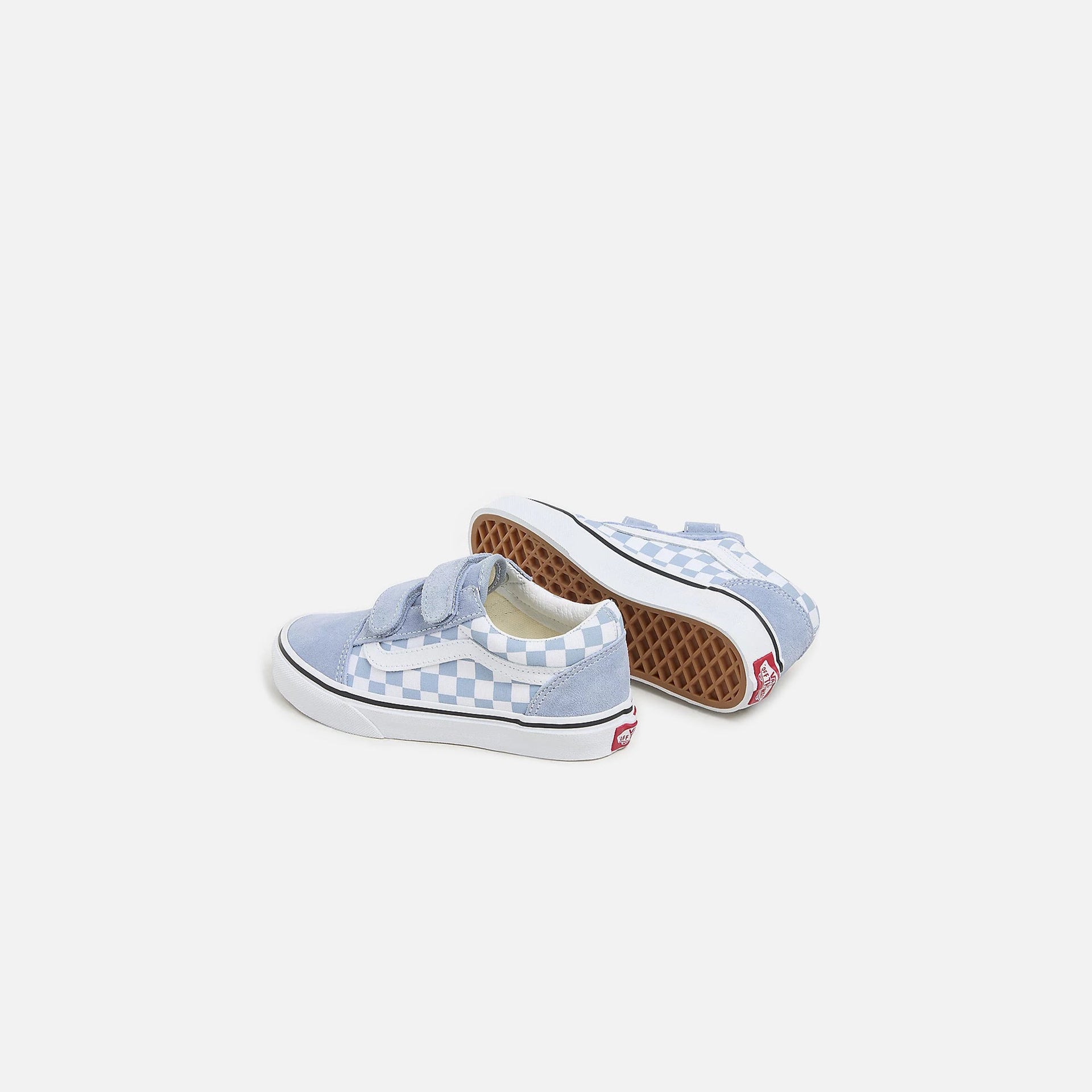 Vans Pre-School Old Skool Color Theory Checkerboard - Bleu poussiéreux