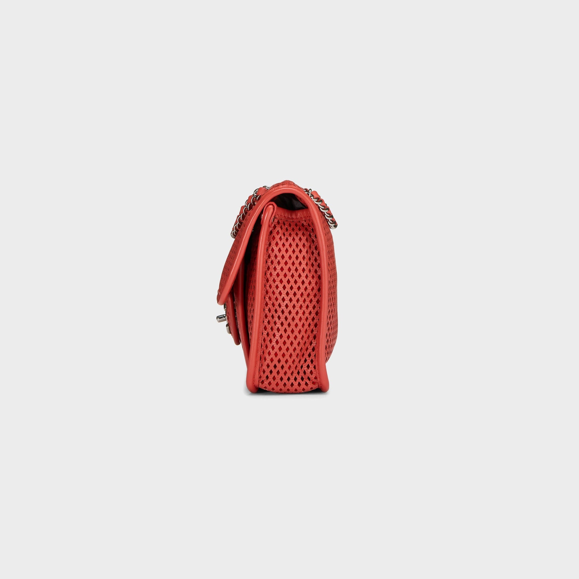 Sac à main perforé Chanel Up In The Air, format moyen - Rouge