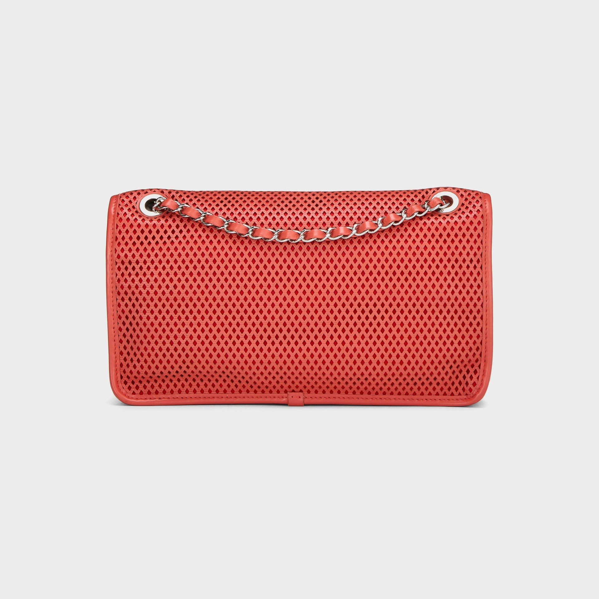 Sac à main perforé Chanel Up In The Air, format moyen - Rouge