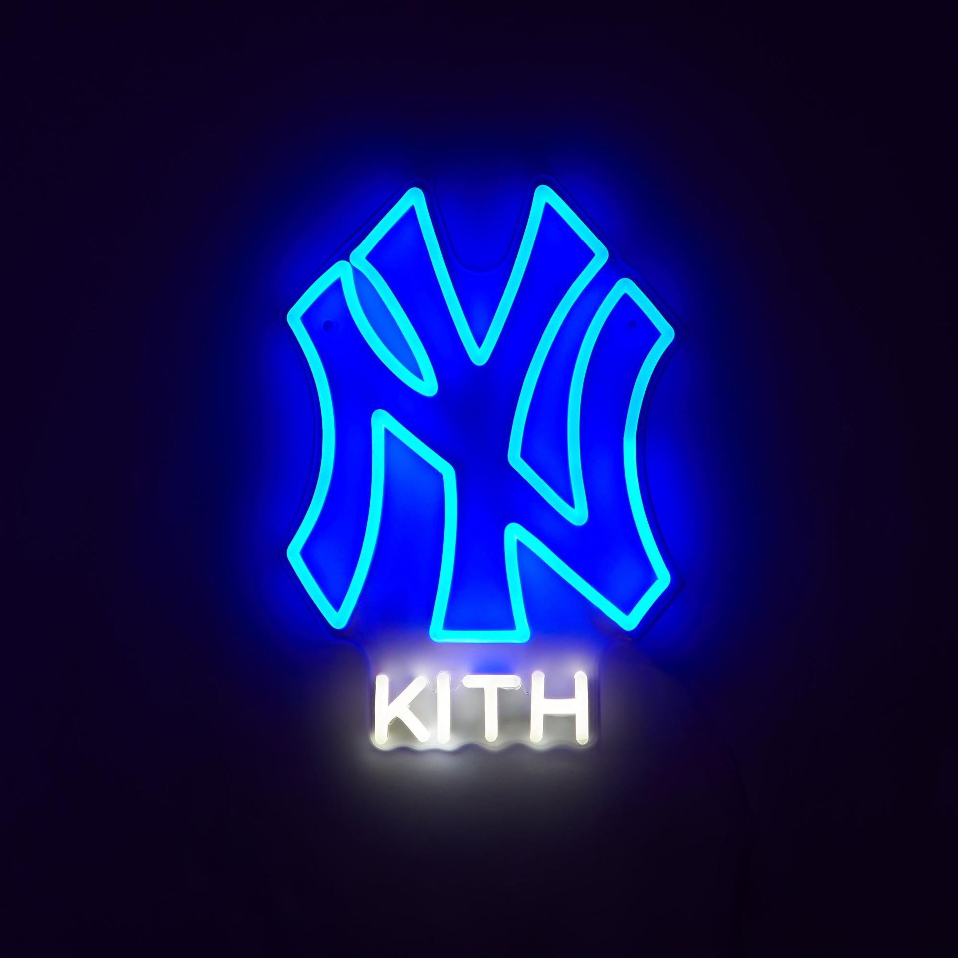 Kith & Yellowpop for the New York Yankees LED Neon Sign - Blue