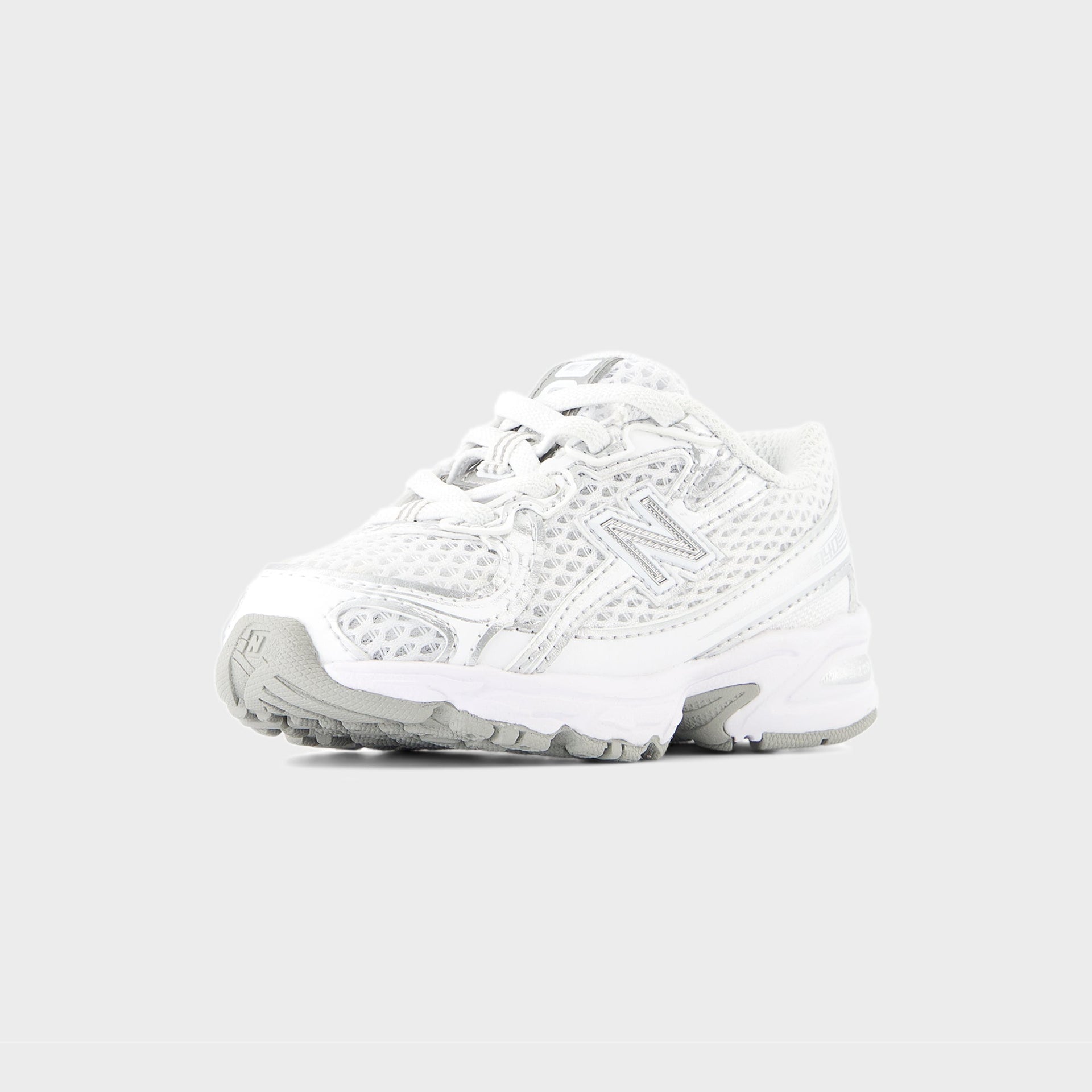 New Balance TD 740 Bungee Lace - White / Silver Metallic