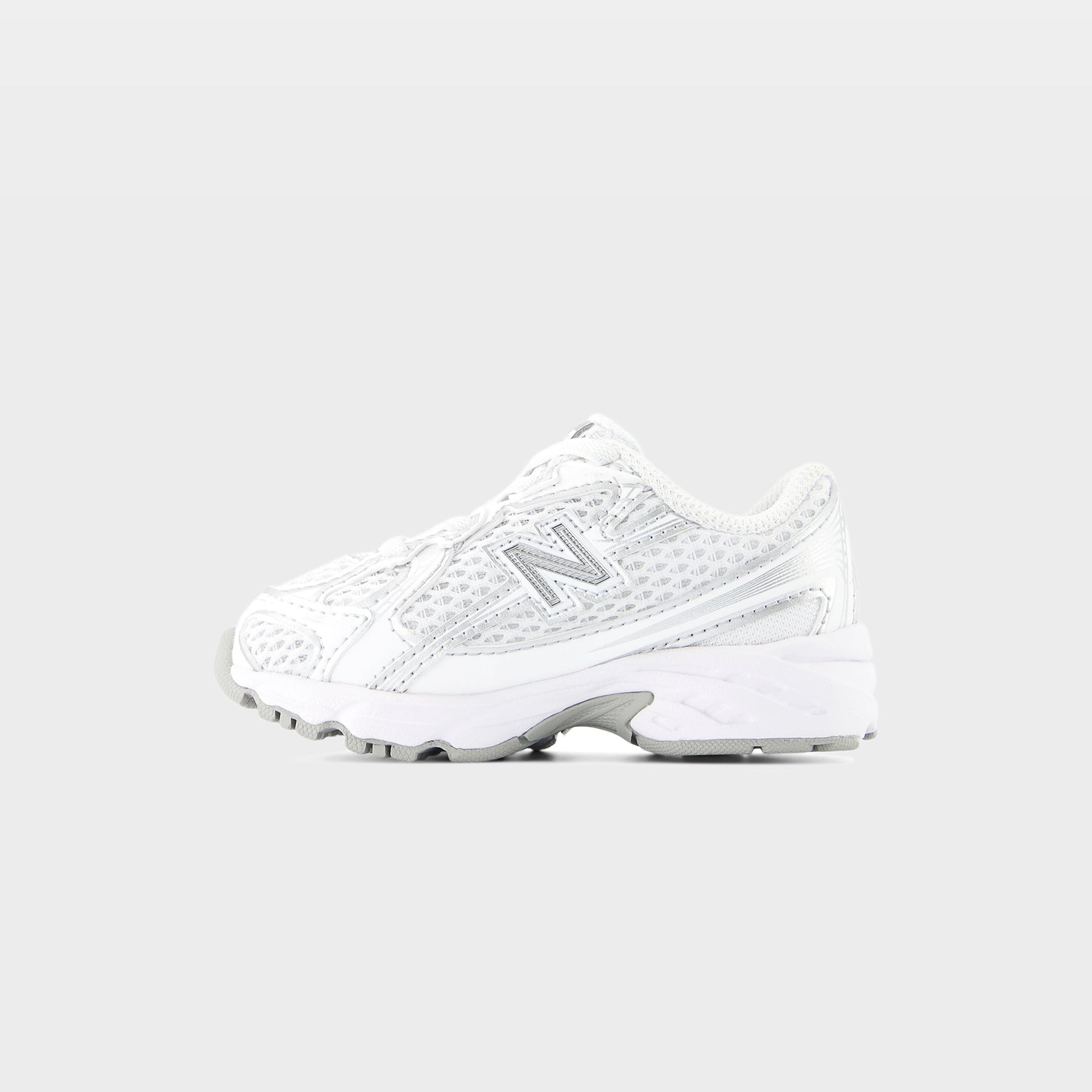 New Balance TD 740 Bungee Lace - White / Silver Metallic