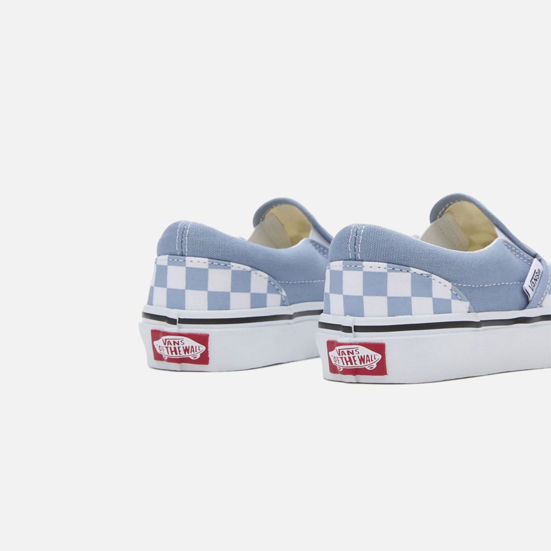 Vans Classic Slip-On pour enfants d'âge préscolaire - Bleu poussiéreux à damier